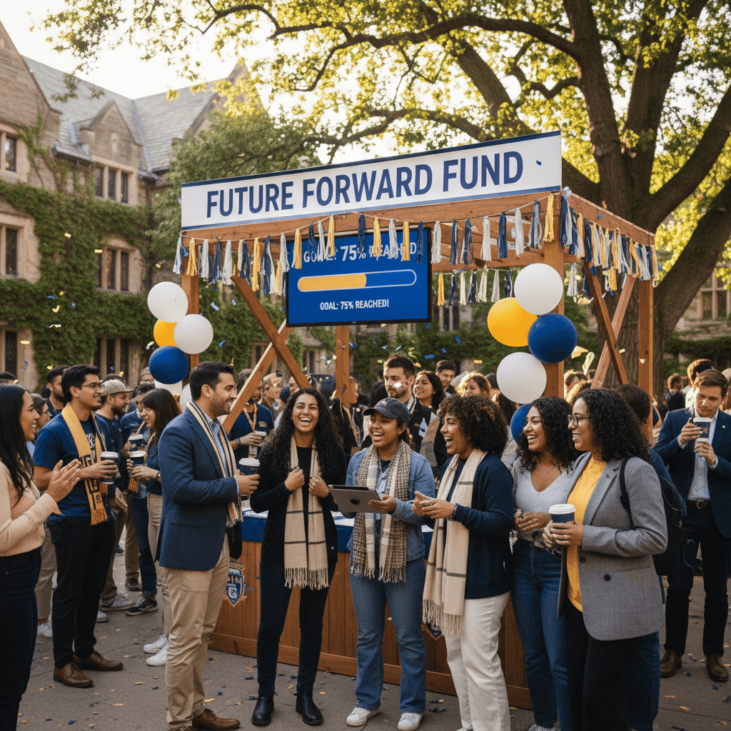 HBCU community members at a fundraising activation event