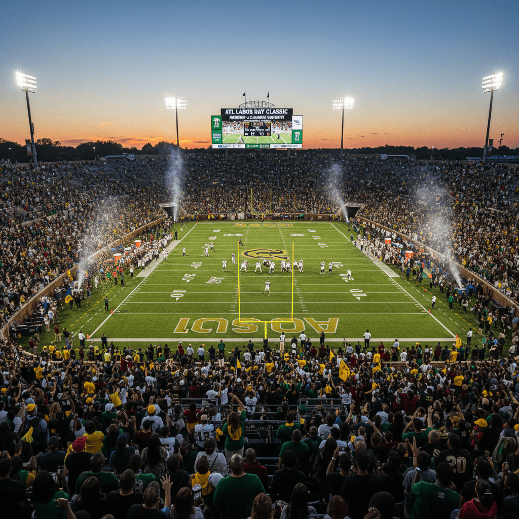 ATL Labor Day Classic college football game at Atlanta stadium